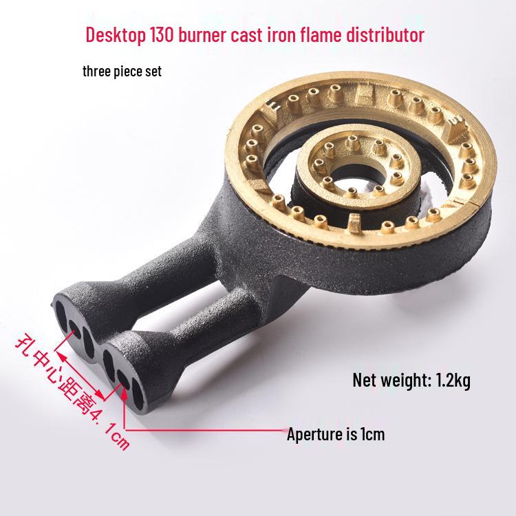 Набор чугунных головок горелок, рассекателей пламени и крышек для газовой плиты