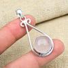 Rose Quartz Gemstone Handmade 925 Solid Sterling Silver Jewelry Designer Silver Chain Pendant Gift for Sister