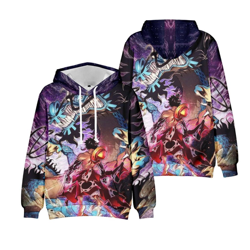 Мужская женская толстовка с капюшоном ONE PIECE с рисунком Monkey D. Luffy Streetwear Harajuku Повседневные толстовки с капюшоном и принтом
