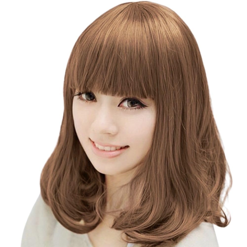 Женский легкий парик COLSUNOR средней длины с внутренней основой, кудрявый и волнистый, с сеткой, полный парик, стиль кудрявый боб (Желтое золото)