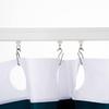 Jetec 60 Pcs Curtain Track Gliders Hooks, White Ceiling Curtain Track, Pack of 30 Pieces Hooks and 30 Pieces Gliders for Rails and Tracks