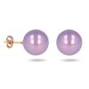 [R1907] - Gold Plated 'Perla' Golden Purple Earrings - 12 Mm