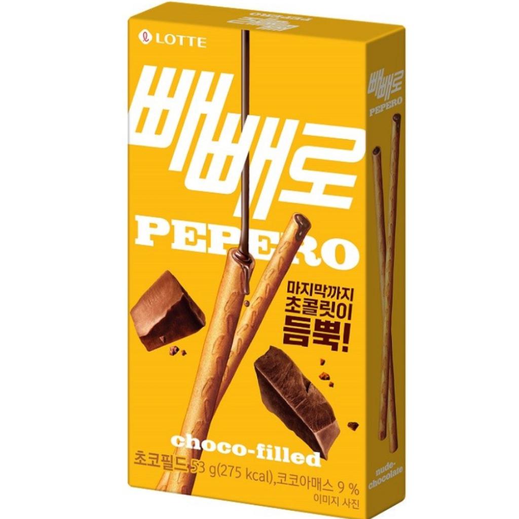 Lotte Chocolat PEPERO Korean Snack /Chocolat Inside Stick X 6 Packs