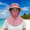 Wide Brim Tea Picking Work Hat Breathable Fisherman's Hat Fashion Face Mask Sun Hat  Unisex Summer