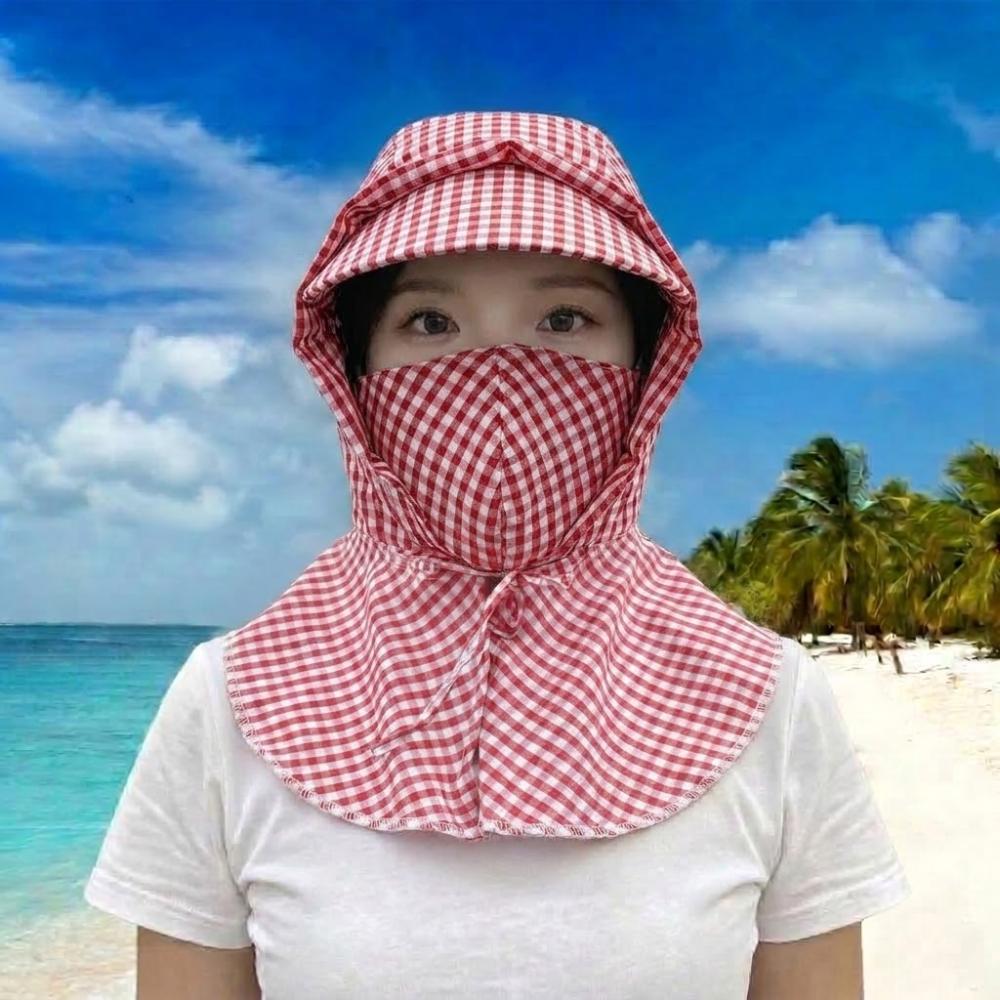 Wide Brim Tea Picking Work Hat Breathable Fisherman's Hat Fashion Face Mask Sun Hat Unisex Summer