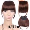 Fringe Bangs Synthetic Hair Extensions Clip In Bangs 6 Inch Short Straight Hairpiece Front Neat Bang Two Side Blonde