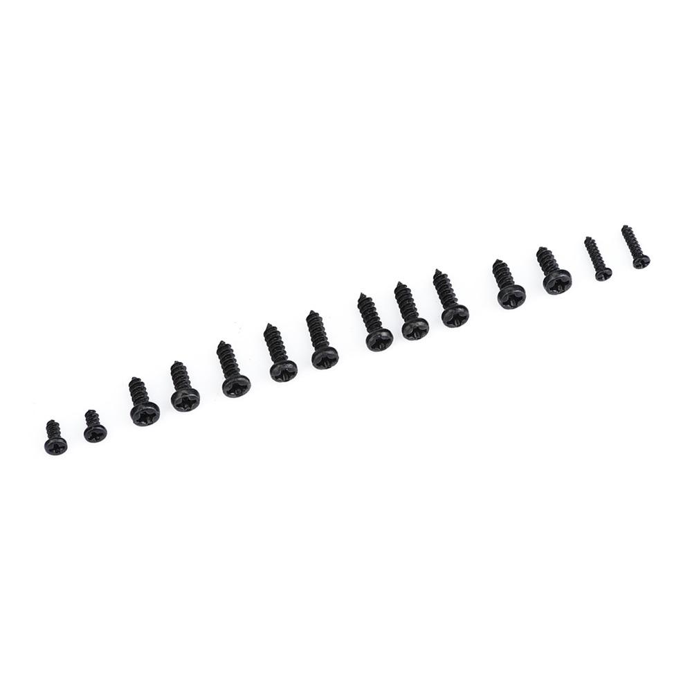 1000Pcs M1 M1.2 M1.4 M1.7 Self-Tapping Screws Carbon Steel Black Machine Screws Pan Head Tiny Screws