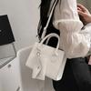 Spring New Messenger Bag Retro Casual Fashion Portable Small Square Bag Women's Simple Popular Shoulder Bag