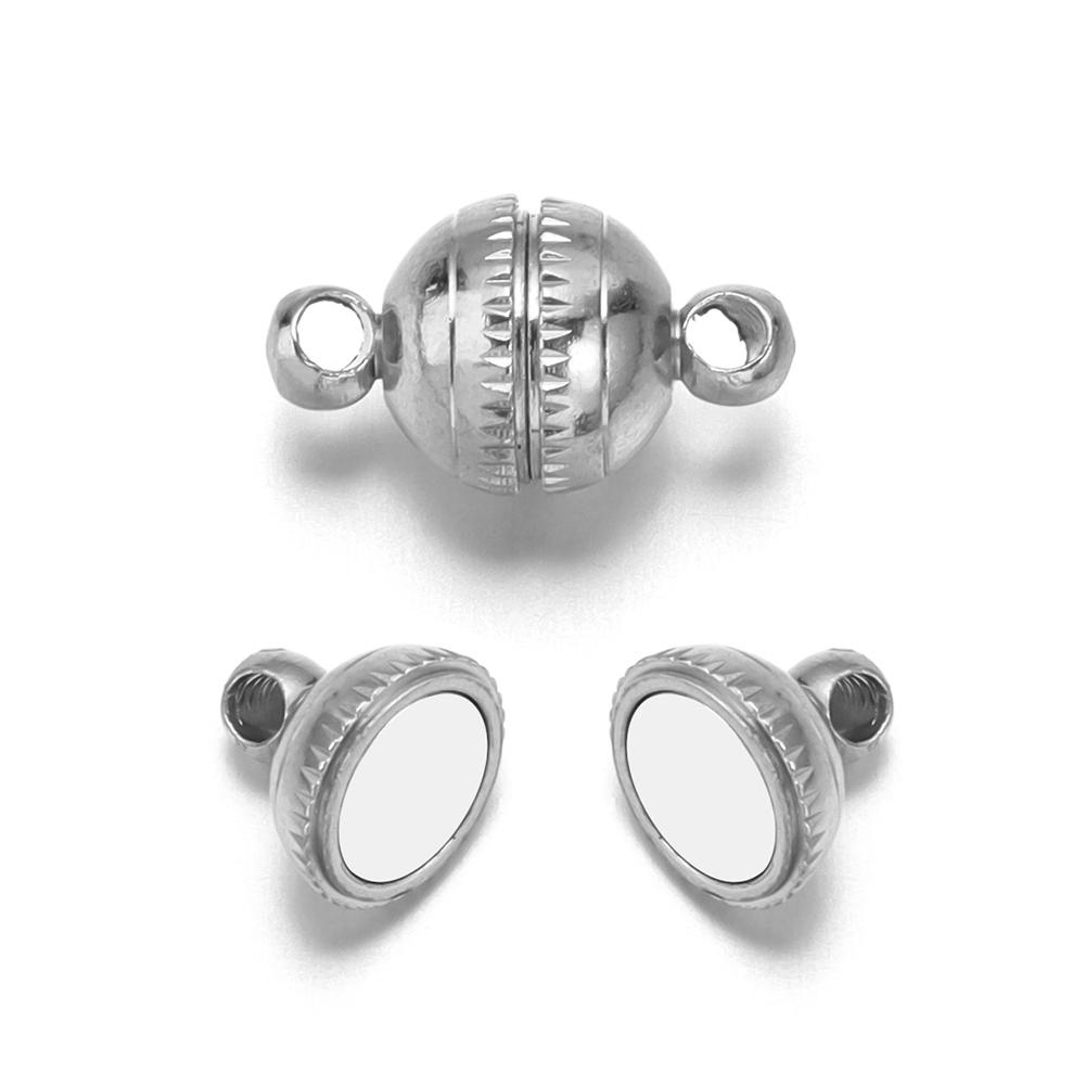5pcs/Lot Round Strong Magnetic Clasps for For Jewelry Making End Chain Buckle Hook Clasps Connector DIY Bracelets Necklace