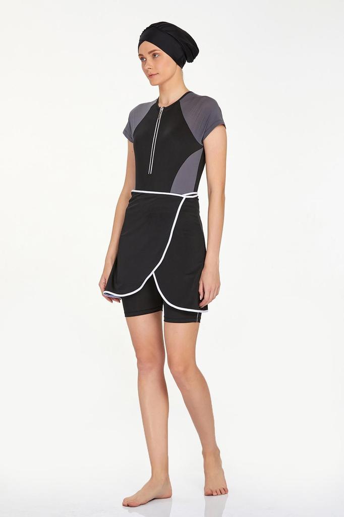 Женский Мусульманский Скромный Исламский Полный Чехол Буркини Пляжный Купальный Костюм Купальники Хиджаб Пляжная Одежда Купальник 3 шт.