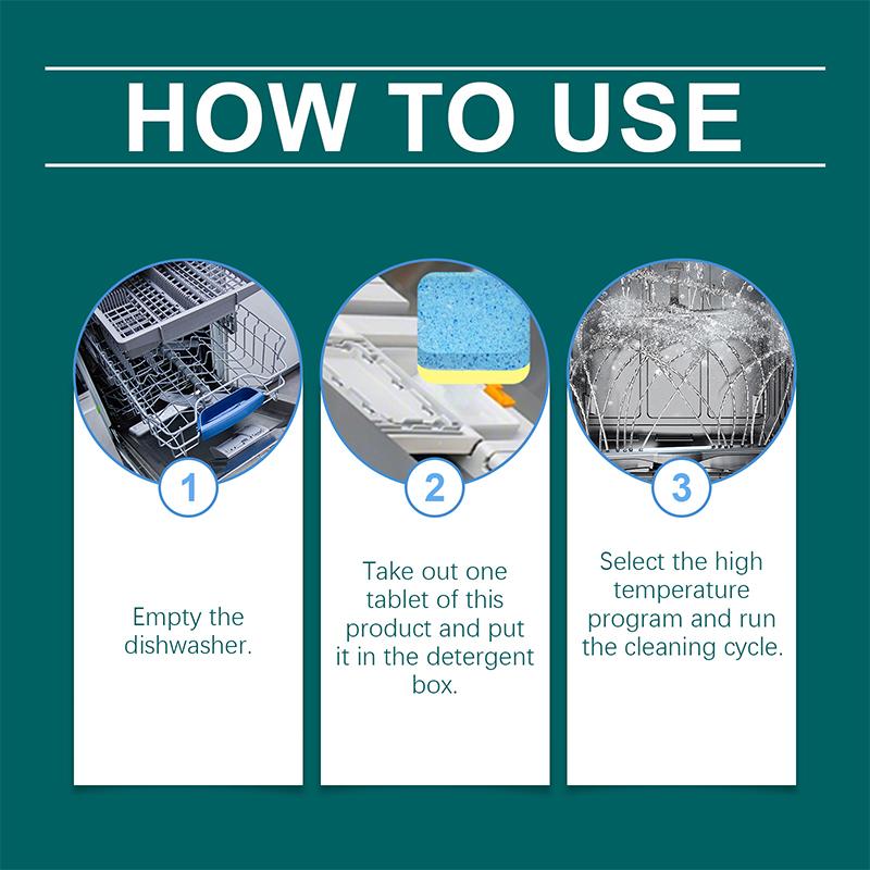 Таблетки для очистки и дезодорации посудомоечной машины, 12 шт. – Таблетки для очистки посудомоечной машины для удаления запаха и налета, средство для удаления накипи