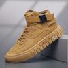 Men's Boots Spring New Solid Color Trend High Top Sneakers Luxury Platform Skateboarding Shoes for Men Zapatillas De Hombre