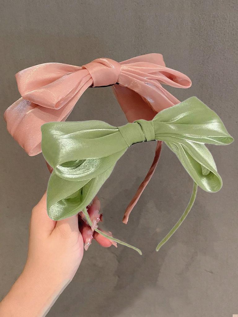 1/2piece of Women's Mesh Large Bow Headband Princess Hair Accessory