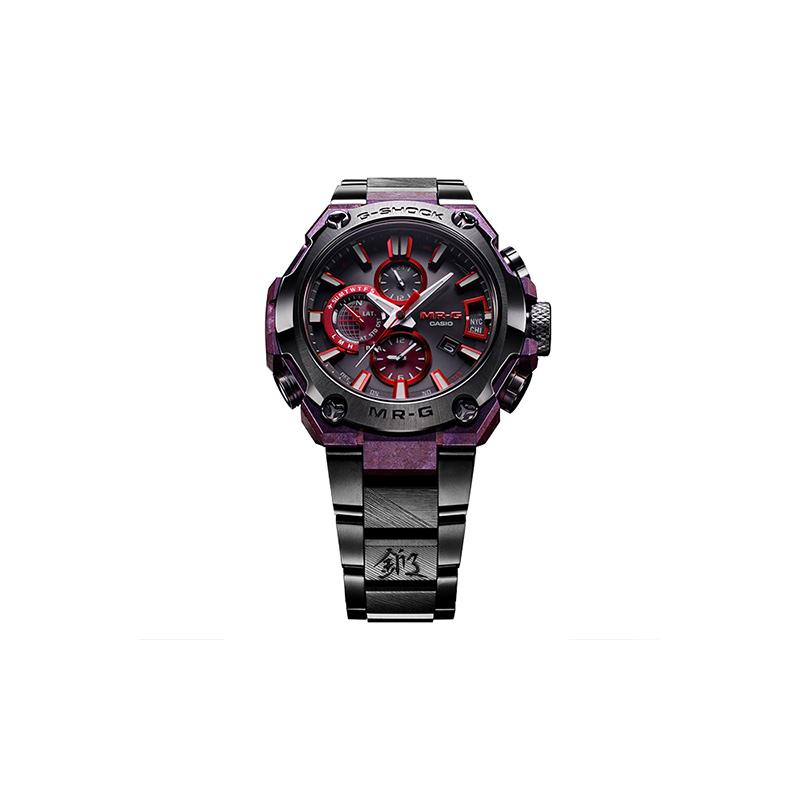 Casio Серия MR-G водонепроницаемость 200 метров солнечный кварцевый механизм титановый ремешок японские и корейские часы мужские часы красный циферблат MRG-G2000GA-1APR