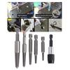 6 Pcs With Adapter Bolt Extractor Kit Drill Bit Stripped Screw Remover  Mechanical Repair
