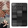 Легкая Переносная Пластина для Стемпинга Маникюра Нержавеющая Сталь Точечная Полоски Линии Печать Шаблон для Маникюра