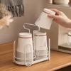 Metal Cup Storage Shelf Hollow Out Design Kitchen Paper Cup Holder Cup Holder Dispenser
