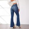 Bell Bottom Jeans For Women Ripped Mid Waisted Classic Flared Denim Slim-Fit Temperament Micro Pants Pants