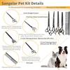 SANGELAR 8-дюймовый набор ножниц для домашних животных, профессиональный набор для ухода за домашними животными, домашние ножницы для стрижки больших собак, шерстяные ножницы, большие ножницы для домашних животных, набор инструментов
