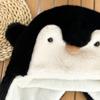 Cartoon Cute Penguin Hat Warm Plush Cap Cute Animals Ears Beanie Hats  Girls