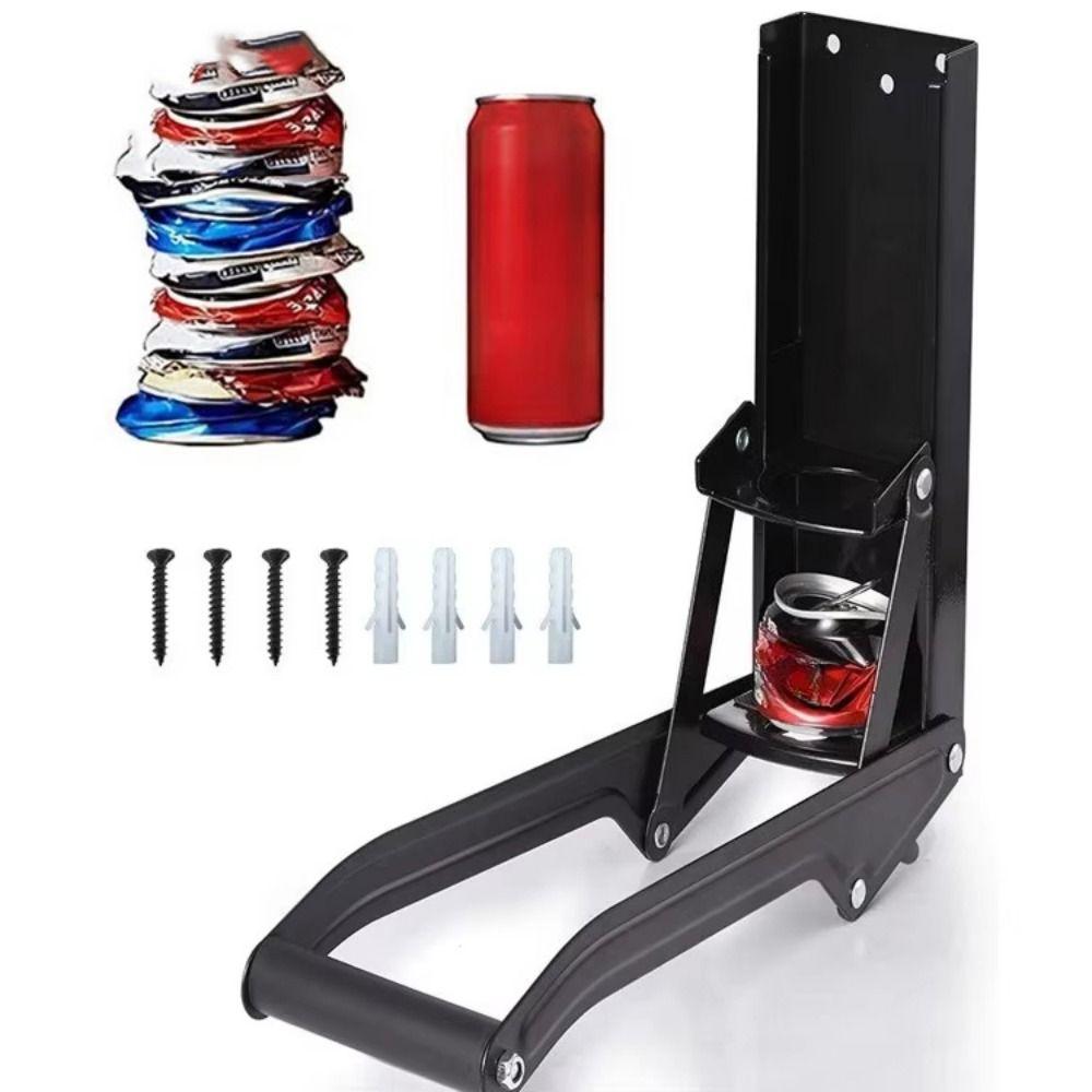 Heavy-Duty Steel Can Crusher Wall Mounted Can Pressing Machine  Kitchen Accessories