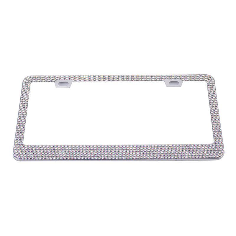 1шт рамка номерного знака автомобиля блестящая хрустальная рамка номерного знака американский номерной знак рамка номерного знака из нержавеющей стали автомобильные аксессуары