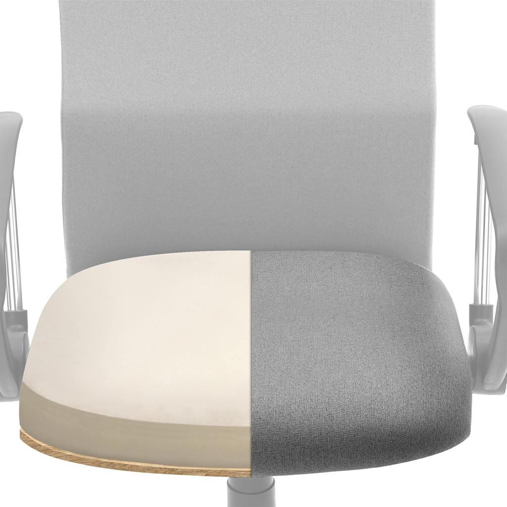 SONGMICS OBN034G01 Office Chair Ergonomic Swivel Chair Padded Seat Fabric Cover Height-Adjustable and Tiltable up to 120 kg Load Capacity Grey