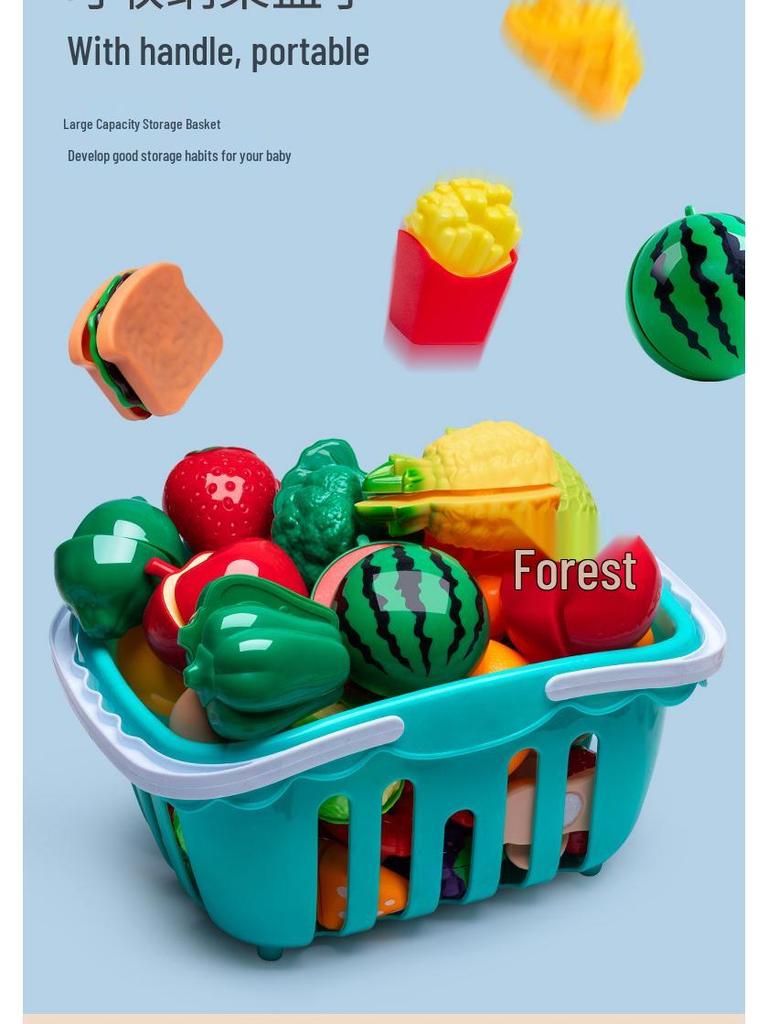 Детский игровой кухонный набор: Веселье с готовкой и нарезкой фруктов