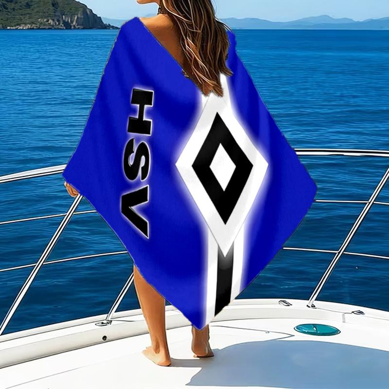 Hambur-ger Of Victory Symbol Beach Towel - Soft, Absorbent Microfiber, Lightweight, Ideal for The Beach, Parties, Travel, Camping fan gifts