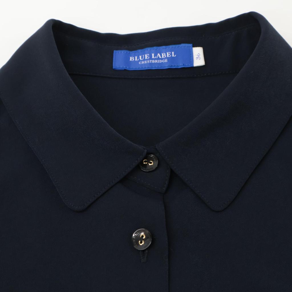 BLUE LABEL CRESTBRIDGE Navy Airy Powder Twill Dress dress 36 NavyUsed