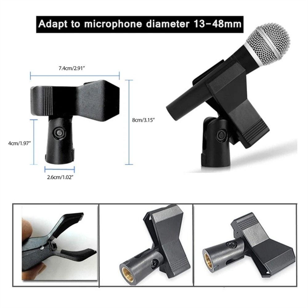 Mic Clip Clamp Quick Release Live Tripod Stand Mic Holder Clip Microphone Holder Microphone Clip