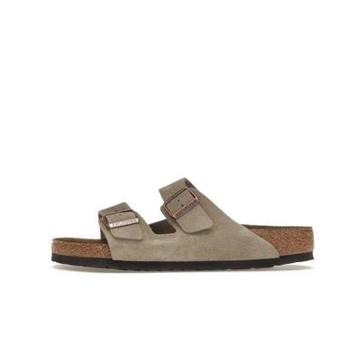 Birkenstock Arizona Мягкая стелька Замша Серо-коричневый