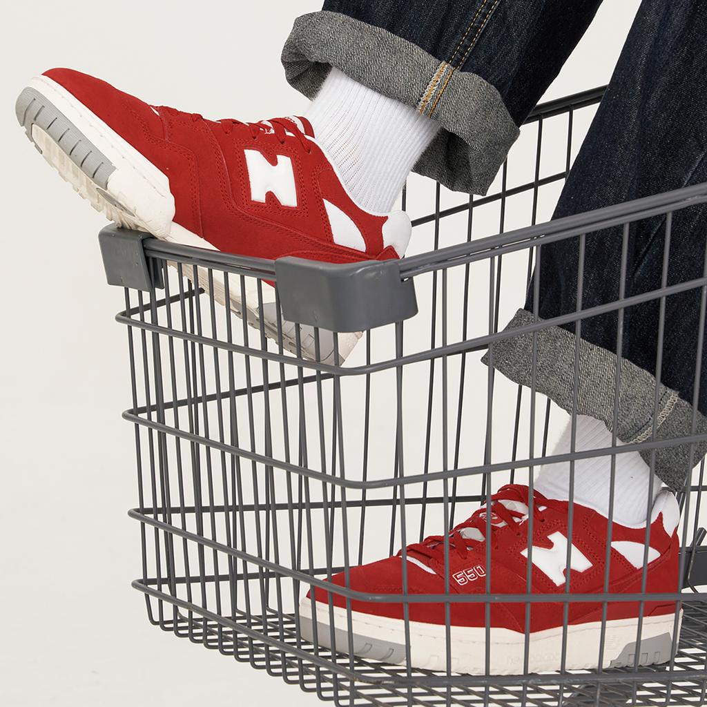 New Balance 550 Suede Pack - Team Red Unisex Sneakers White Concrete BB550VND