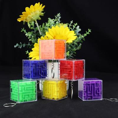 Шестигранный 3D Лабиринт Брелок Головоломка Игрушка Катящийся Шарик Брелок Игрушки Брелок Сувениры для Вечеринки