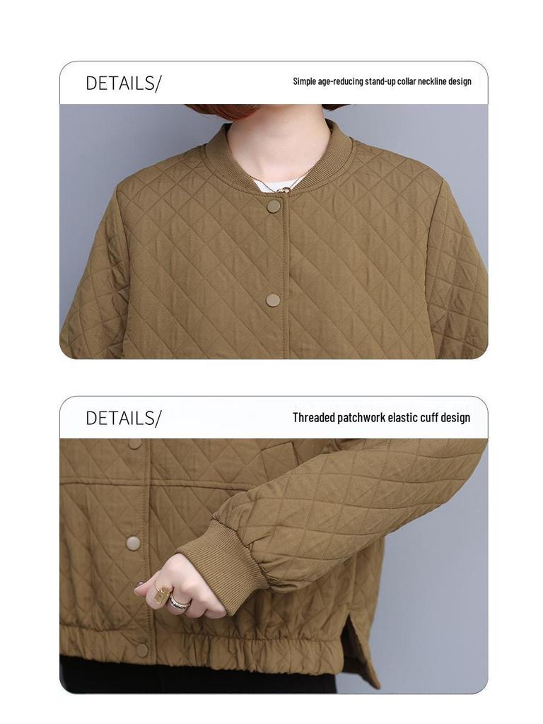 Женская клетчатая бейсбольная куртка с длинным рукавом, Весна/Осень 2024, Мода в европейском стиле.