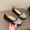 Women Crystal Shoes Flats Shallow Casual Designer Sandals 2024 Fashion Dress Shoes Walking Cozy Autumn Trend Lady Loafers Shoes