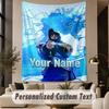 Custom Text Printed Tapestry Central Cee Pattern Large Wall Hanging Indoor Room Decor