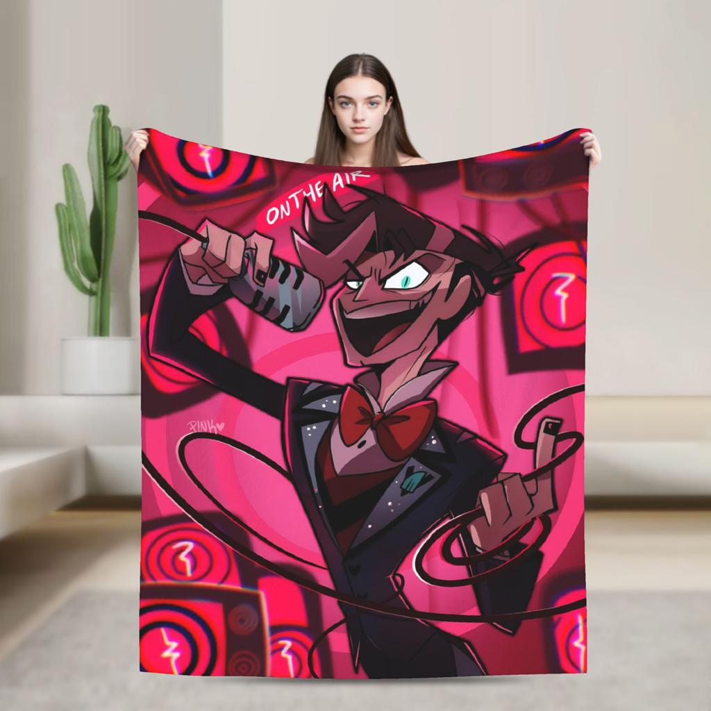 Adam Hazbins Hotels Anime Blankets Velvet Summer Portable Ultra-Soft Throw Blankets for Home Travel Bedspreads