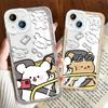 For iPhone 16 Pro Max 15 14 13 Pro Max Samsung S23 FE S24 Plus S24 Ultra A25 A34 A54 Lovely Cartoon Cute Dogs Pattern Soft Full Lens Protect Case
