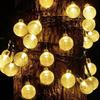 5M 20LED солнечные гирлянды уличные хрустальные шарообразные лампы с 8 режимами водонепроницаемые солнечные лампы для патио для декора садовой вечеринки