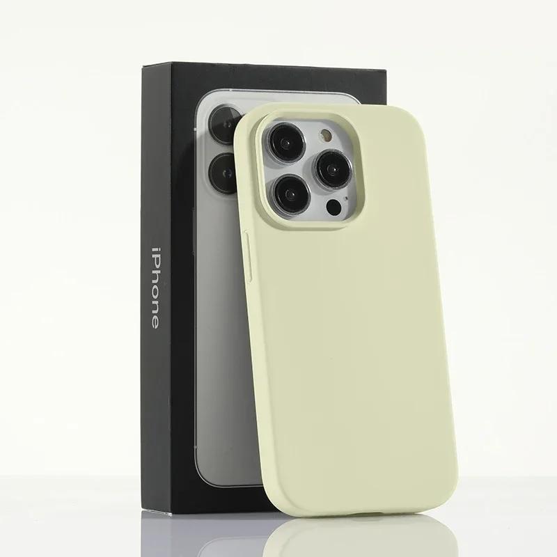 Luxury Liquid Silicone Case for Apple iPhone 16 15 Pro Max Candy Color Full Protective Cover for iPhone 14 13 12 11  Pro Max XR X XSMax