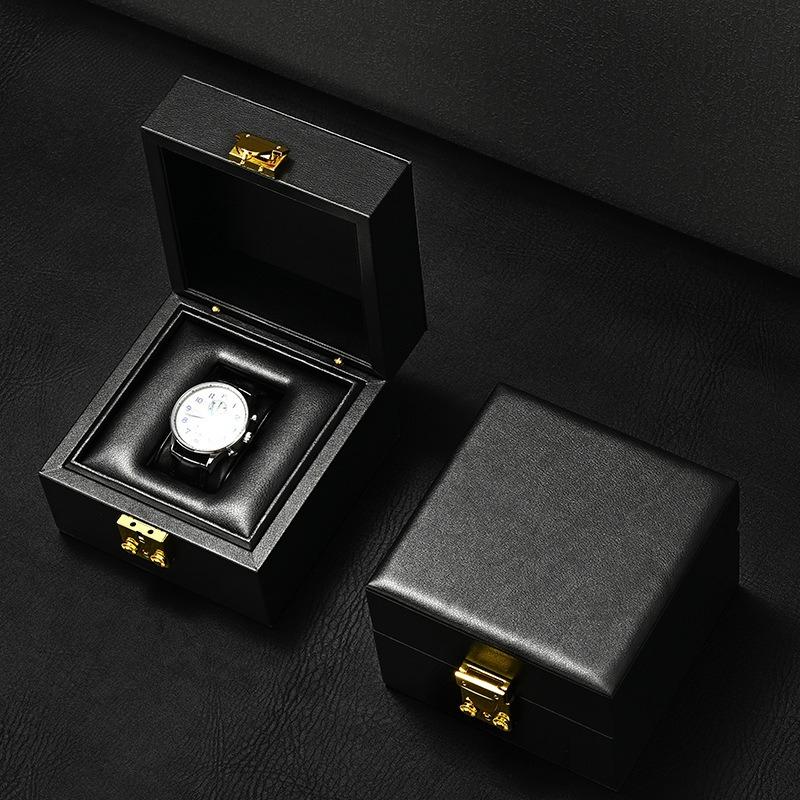Luxury Watch Box, Light Luxury PU Leather Travel Watch Case, Portable Wristwatch Gift Storage Box