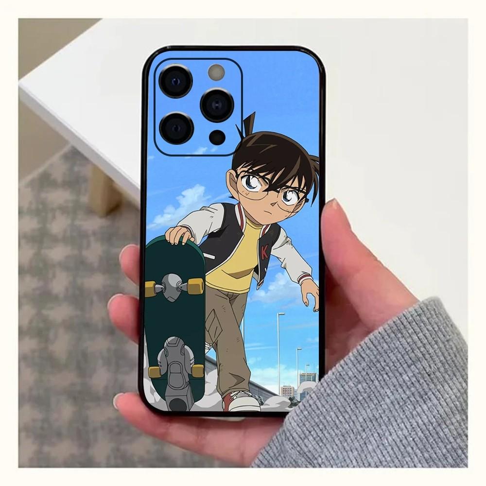 Чехол для телефона Аниме Детектив Конан Для Apple iPhone 15,14,13,12,11,Pro,X,XS,Max,XR,Plus,Mini Мягкий черный чехол