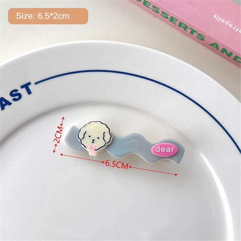 Cartoon Big Eyes Plush Ball Hairpins for Women Girls Funny Rainbow Color Ugly Doll Bangs Side Duck Bill Clips Barrettes Headwear