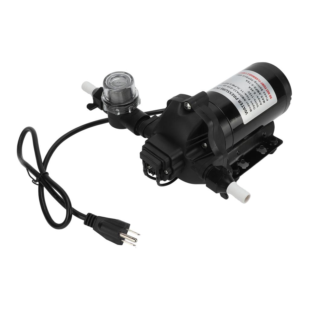 Промышленный насос давления воды 115 В Водяной диафрагменный самовсасывающий насос Вилка США для RV Яхты