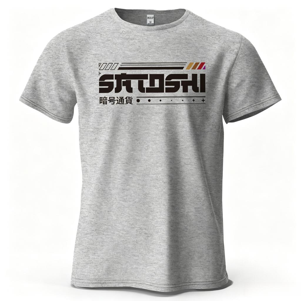 Satoshi And Crypto Printed Unisexs Tshirt Oversized Tech Theme Outfits Graphic Tees For Unisex Tops Tees Streetwear