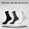 Road Bike Cycling Socks Reflective Wear-resistant Outdoor Sports Marathon Non-slip Socks Men Women Breathable Sports Socks
