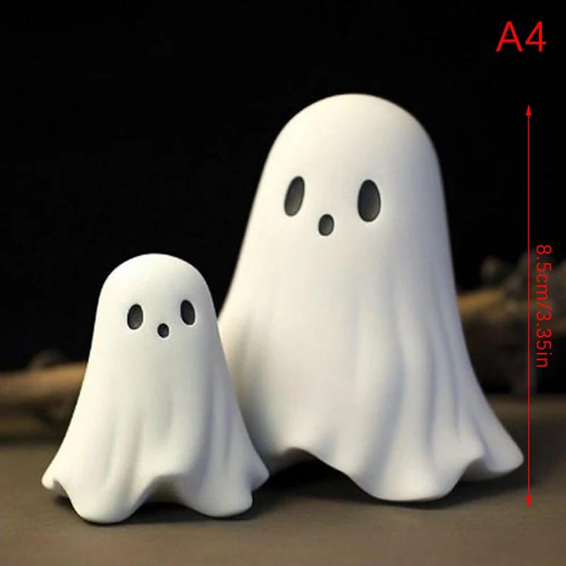 Cute Ghost Statue of Middle Finger, Scary Ghost Figurines, Holiday Home Decorations, Tea Table Ornaments Shelf.