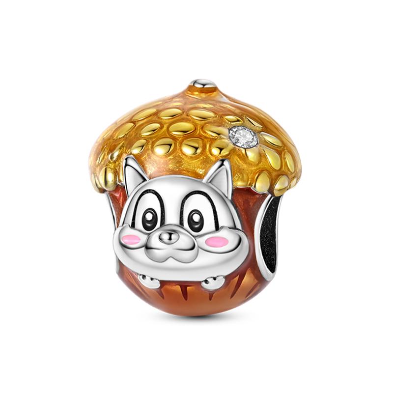 Медь Золотая Осенняя Серия Шармы Бусины Пугало Тыква Кленовый Лист Шармы Для Женщин Изысканные DIY Украшения