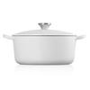 LE CREUSET Cast Iron Enamel Cocotte Ronde 24 Cotton and Oven Compatible Japanese Cm, Linen, Gas, Induction, [Official Product]